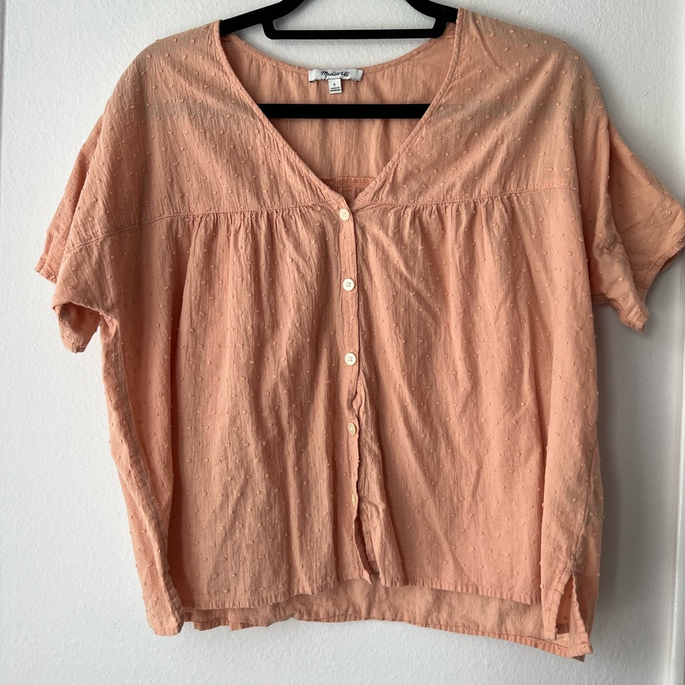 Madewell Peach Blouse